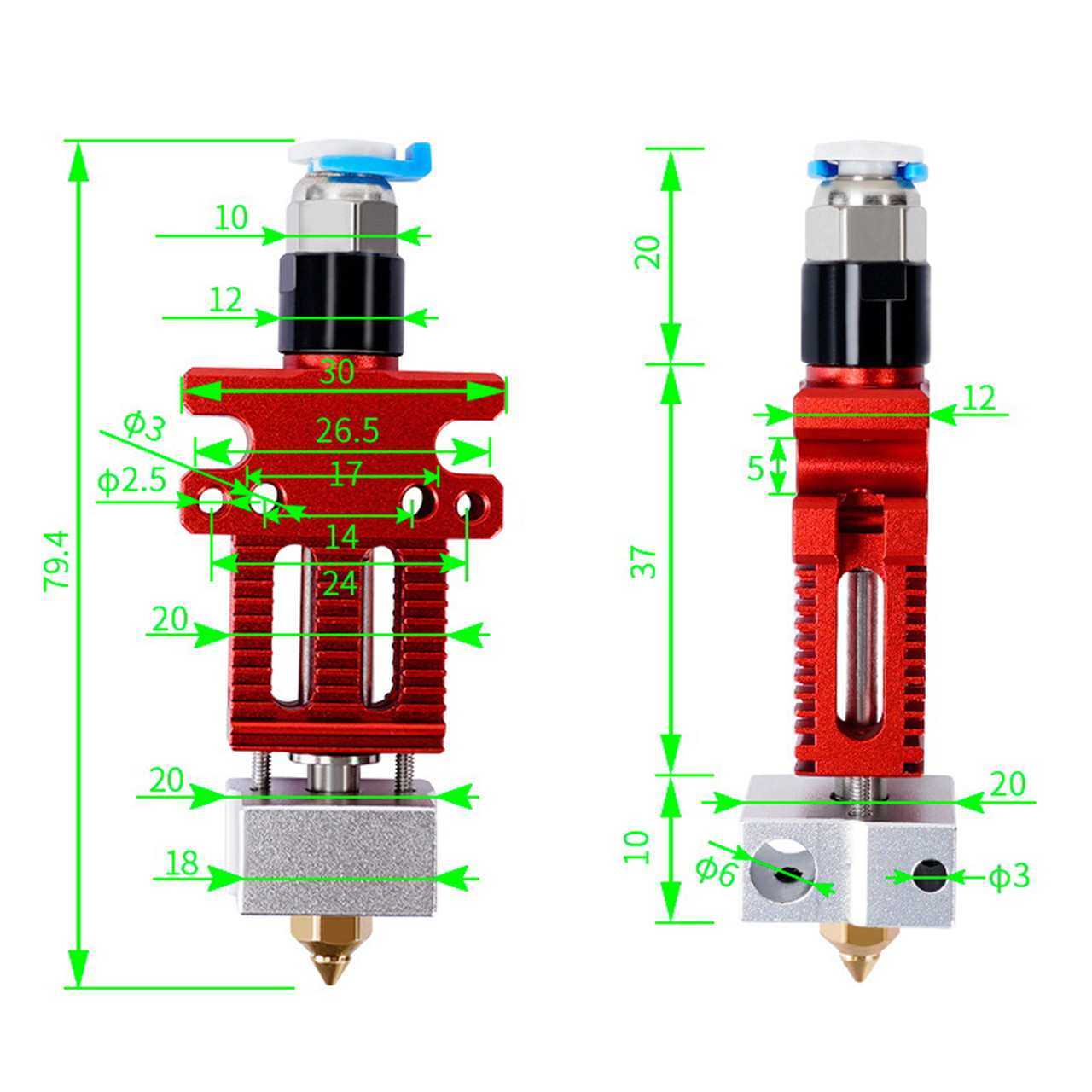 Хотенд Creality для 3D-принтерів CR-6 SE, CR-6 Max, CR-5 Pro