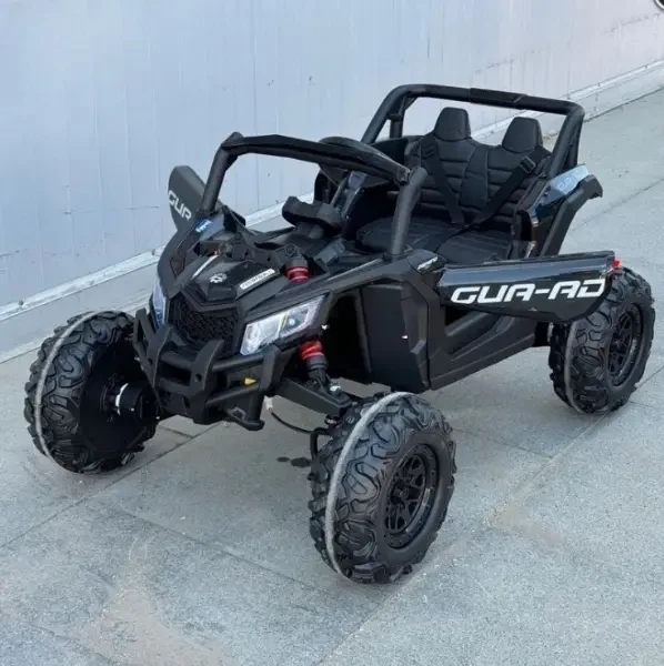 Дитячий електромобіль на акумуляторі Багі M 6070 з пультом радіокерування для дітей 3-8 років Чорний, фото 1