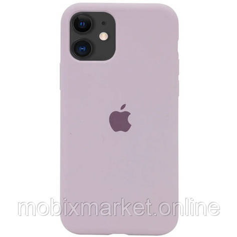 Silicone case for iPhone 11 ( 7) lavender (закритий низ), фото 1