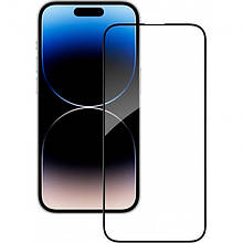 Скло iPhone 14 Pro/iPhone 15/iPhone 16 6.1 (0.3 мм, 5D/10D, чорне) ТОП без упаковки