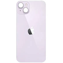 Задня кришка (скло) iPhone 14 Plus purple (big hole) (оригінал завод)