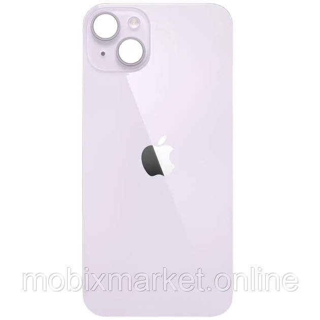 Задня кришка (скло) iPhone 14 Plus purple (big hole) (оригінал завод)