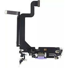 Шлейф iPhone 14 Pro Max з роз`ємом зарядки, аудіо та мікрофоном deep purple (Original PRC)