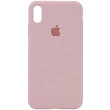 Silicone case for iPhone X/XS (19) pink sand (закритий низ)