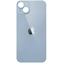 Задня кришка (скло) iPhone 14 blue (big hole)