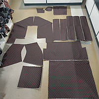 Шумоізоляція кабіни МТЗ велика кабіна нового зразка чорний ромб червона нитка