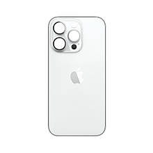 Задня кришка (скло) iPhone 14 Pro silver (big hole)