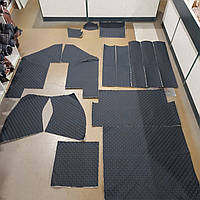 Шумоізоляція кабіни МТЗ велика кабіна нового зразка чорний ромб синя нитка