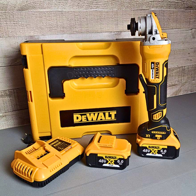 Професійна акумуляторна шліфмашина DeWalt DCG406Nt в кейсі Кутова АКБ болгарка 48V 6.0AH, фото 1