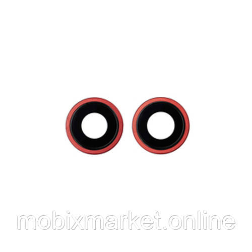 Скло камери iPhone 14 з рамкою red (комплект 2шт)