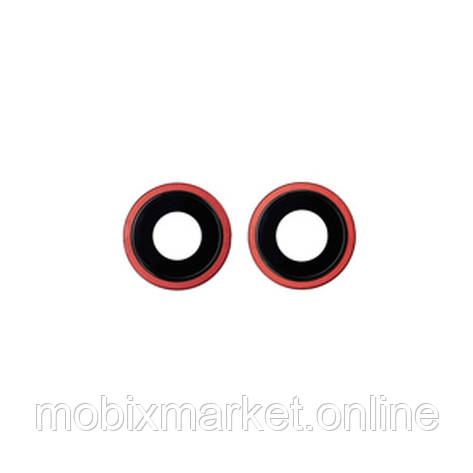 Скло камери iPhone 14 з рамкою red (комплект 2шт), фото 1