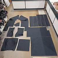 Обшивка великої кабіни МТЗ старого зразка чорний ромб синя нитка