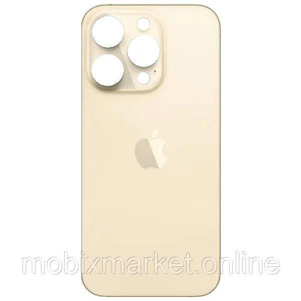 Задня кришка (скло) iPhone 14 Pro gold (big hole)