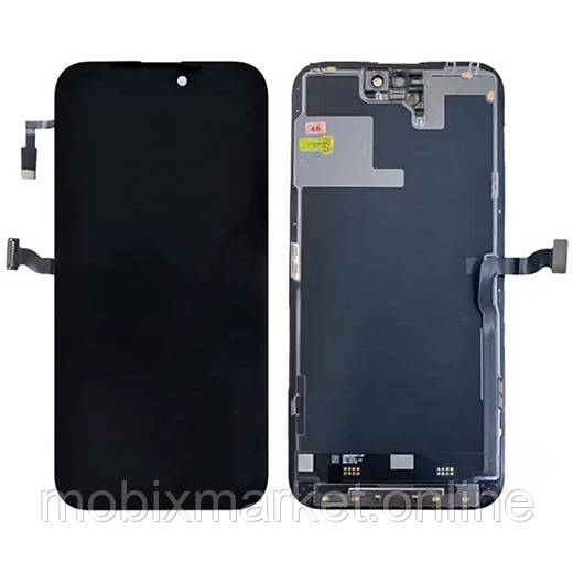 Дисплей iPhone 14 Pro Max в зборі з сенсором та рамкою black (знятий оригінал)