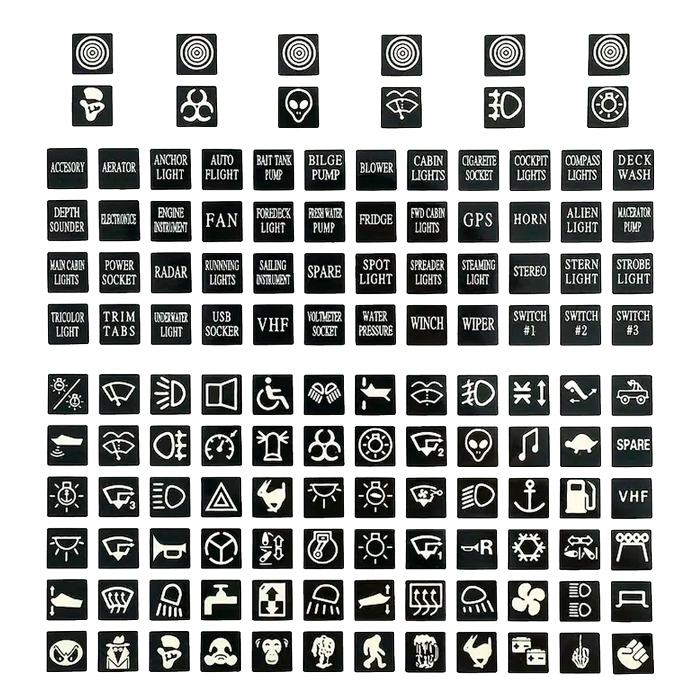 Наклейки на кнопки флуоресцентні світяться 132 шт., фото 1