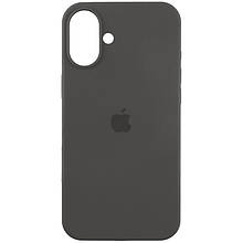 Silicone case for iPhone 16 (15) dark grey (закритий низ)
