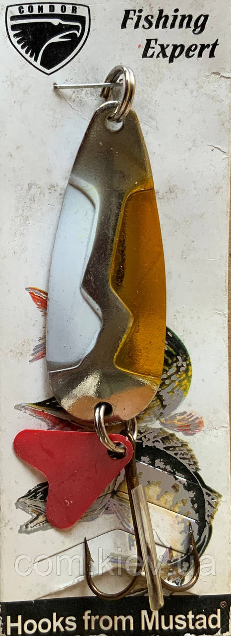 Блешня, що коливається (колебалка) 20 г 60 мм Condor Silver / White / Gold, фото 1