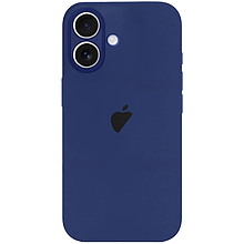 Silicone case for iPhone 16 (70) Deep Navy (закритий низ)