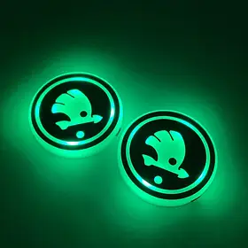 Пі дсвітка в підстаканник з логотипом Skoda, 2 шт