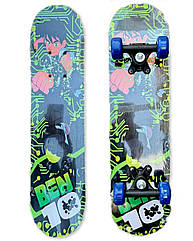Дитячий мініскейт скейтборд дитячий бен 10 SP-Sport Kids Ben 10 1407 Black-Green