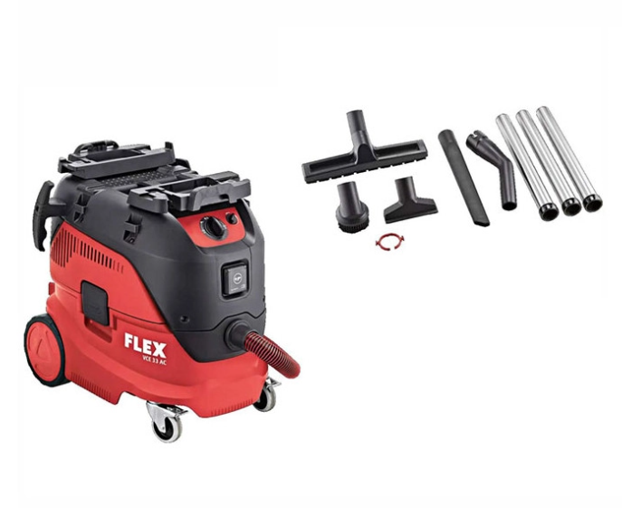 Будівельний пилосос FLEX VCE 33 L AC-Set 230/CEE, з комплектом аксесуарів (465674), фото 1