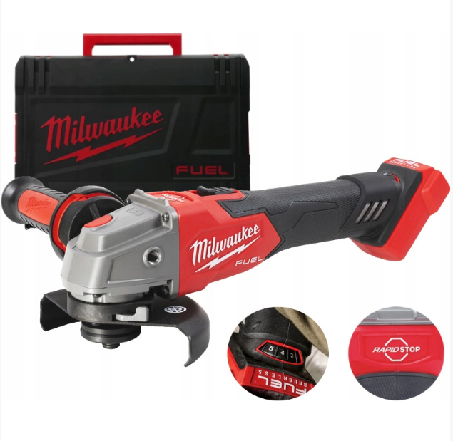 Болгарка акумуляторна MILWAUKEE, M18 FSAGV125XB-0X, 125 мм, 3500 – 8500 об/хв + КЕЙС, фото 1