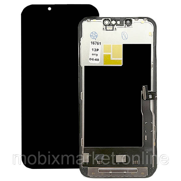 Дисплей iPhone 13 Pro в зборі з сенсором та рамкою black (DD Soft OLED) (під заміну IC)