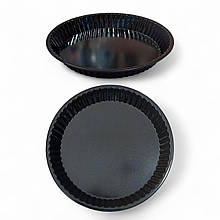 Деко кругле для тарту та пирогів A-Plus CF-1138 з хвилястим бортиком і покриттям Diamond 25х25х3 см