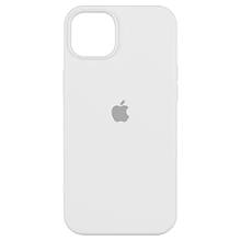 Silicone case for iPhone 15 Plus ( 9) white (закритий низ)