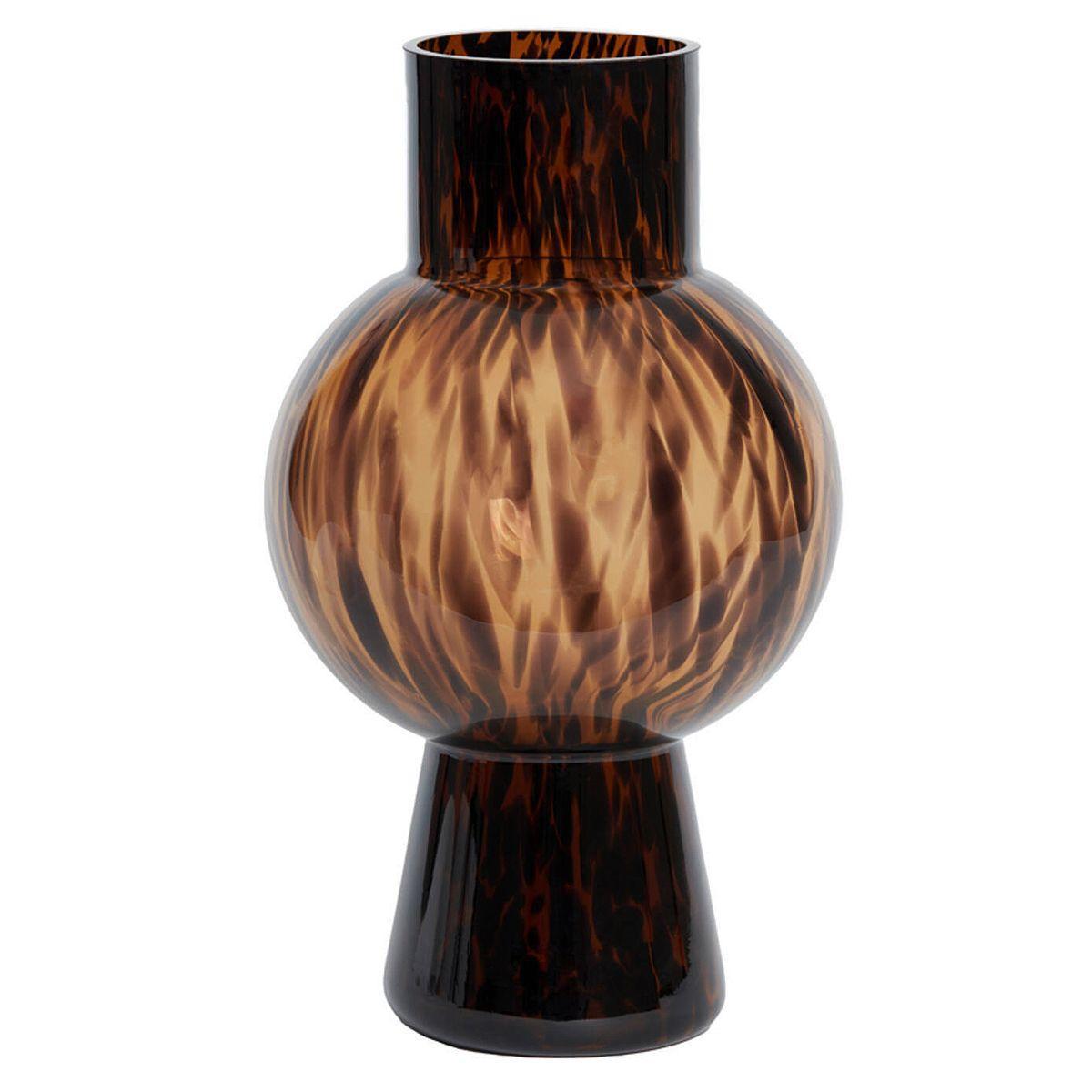 Ваза скляна коричнева нестандартної форми Narra Light&Living, фото 1