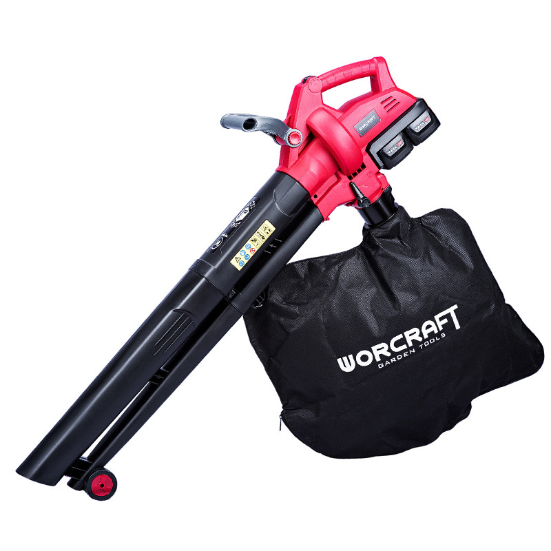 Акумуляторний пилосос садовий Worcraft CLBV-S40Li з АКБ (2 шт 4А) і ЗП, з мішком 45л