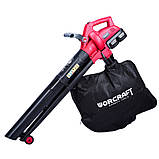 Акумуляторний пилосос садовий Worcraft CLBV-S40Li без АКБ і ЗП, з мішком 45л, фото 3