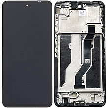 Дисплей ZTE Blade V40 в зборі з сенсором та рамкою black (оригінал завод)