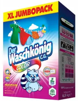 Пральний порошок для машинного та ручного прання WASCHKONIG Color 100 прань 6 кг