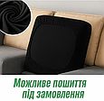 Накидки на дивані подушки Різні розміри, чохли на сидіння велюрові дивана Чорний, фото 5