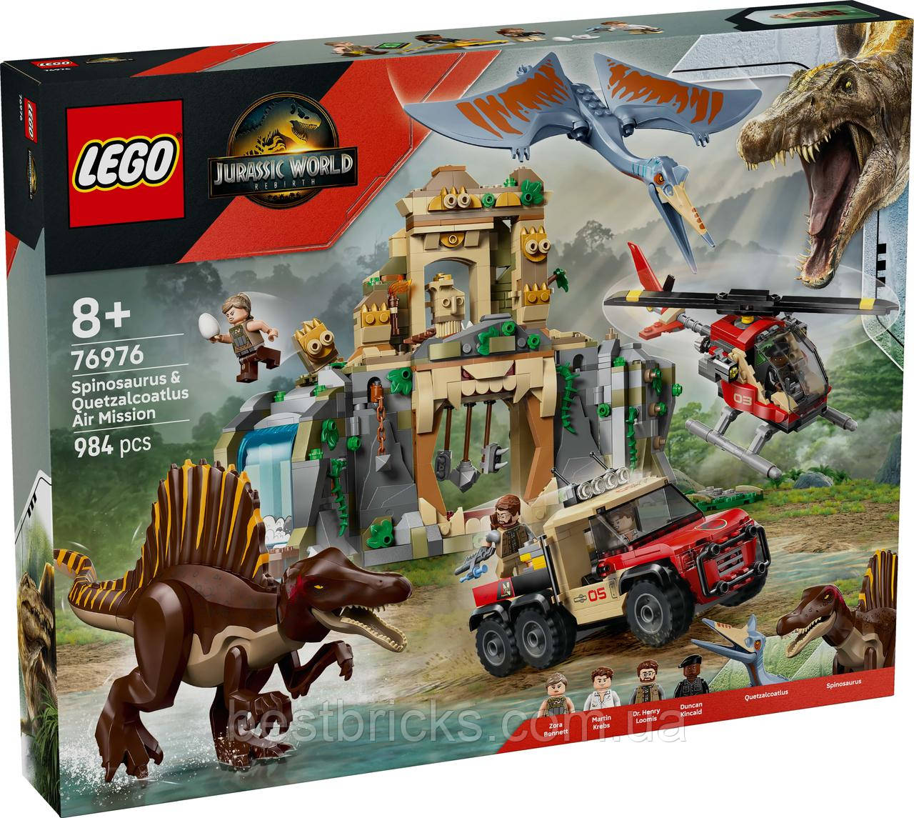 Конструктор Lego Jurassic World Повітряна місія зі спинозавром і кетцалькоатлем 76976, фото 1