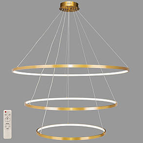 Бронзова люстра 164W led 60+80+100см «Circle» (52-9832-3A BRONZE), фото 1