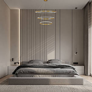 Бронзова люстра 164W led 60+80+100см «Circle» (52-9832-3A BRONZE), фото 2