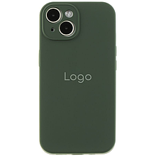 Silicone case for iPhone 15 (71) Dark Green (закритий низ)