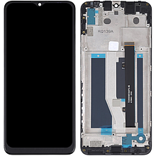 Дисплей ZTE Blade A71 в зборі з сенсором та рамкою black (оригінал завод)