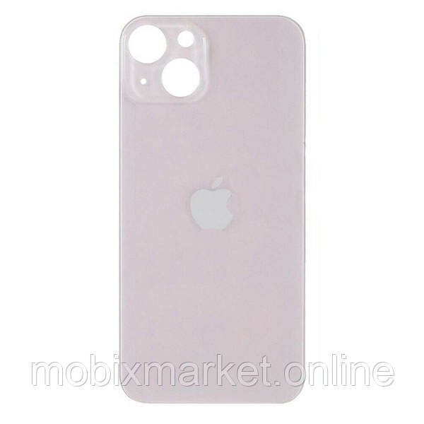 Задня кришка (скло) iPhone 13 mini pink (big hole)