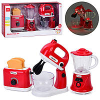 Набір побутової техніки 86026 тостер, міксер, блендер, дитяча побутова техніка