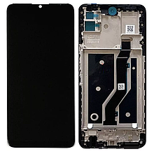 Дисплей ZTE Blade V30 в зборі з сенсором та рамкою black (оригінал завод)