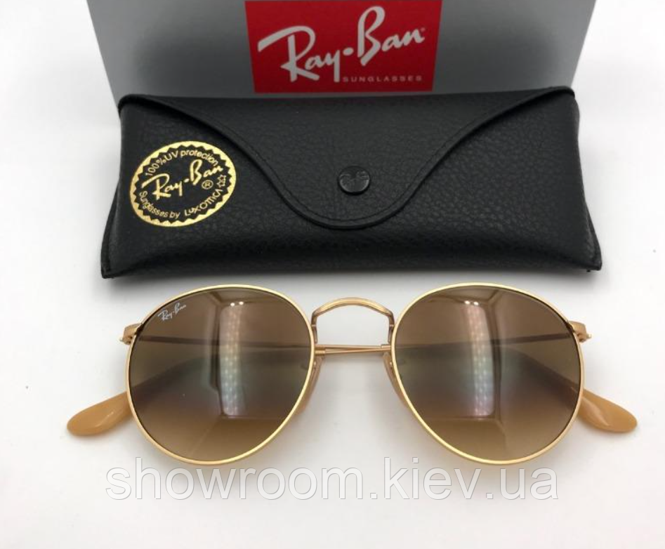 Жіночі сонцезахисні окуляри Ray ban round 3447 112/51 LUX, фото 1