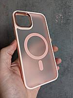 Чохол для iPhone 11 Pro Max Рожевий матовий MagSafe