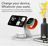 Бездротова зарядна станція 3 в 1 для iPhone, Apple Watch, AirPods MagSafe з адаптером 30Вт, фото 6