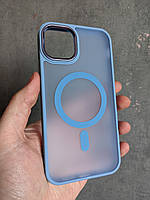 Чохол для iPhone 11 Pro Max Блакитний матовий MagSafe