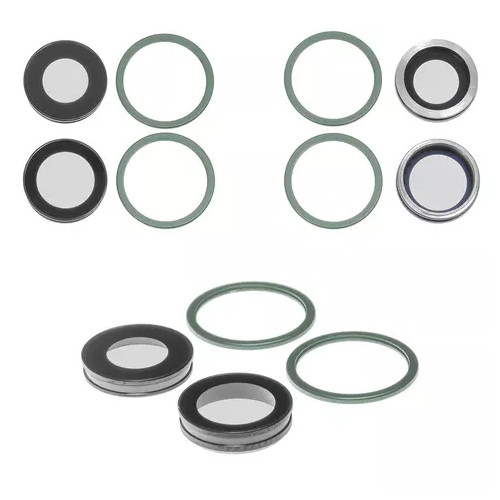 Скло камери iPhone 12/ iPhone 12 mini з рамкою green (комплект 2шт)