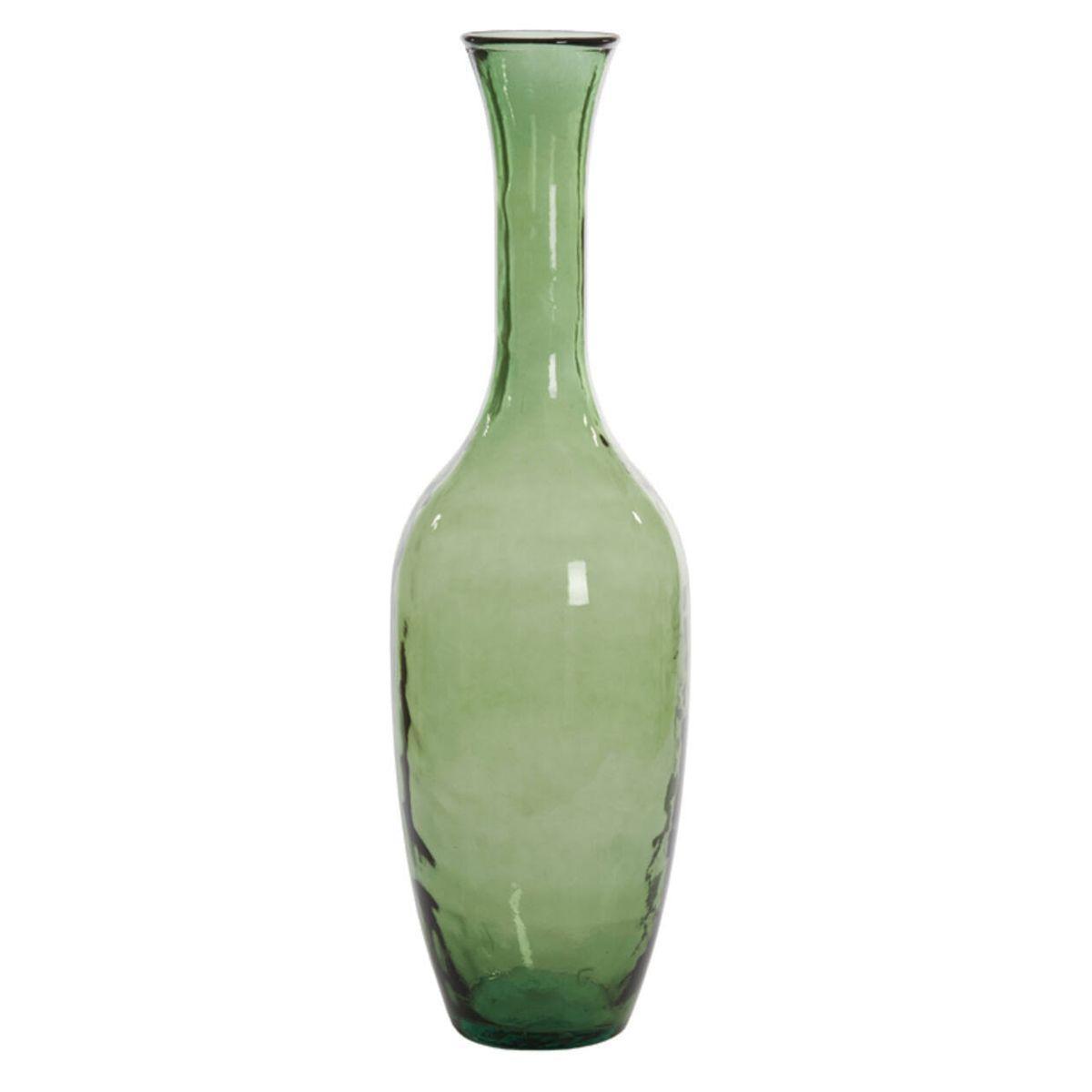 Ваза зі скла однотонна висока в зеленому кольорі Imano Light&Living, фото 1