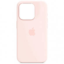 Silicone case for iPhone 15 Pro ( 6) light pink (закритий низ)